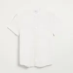 Biała koszula regular fit z krótkim rękawem - Biały