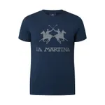 La Martina T-shirt o kroju regular fit z nadrukiem z logo