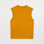 Luźna koszulka bez rękawów Basic pomarańczowa - Pomarańczowy
