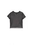 Czarny T-shirt z siateczki mesh