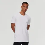 Gładka koszulka slim fit biała - Biały