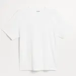 Luźna koszulka z krótkim rękawem biała - Biały