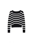 Sweter w czarno-białe paski