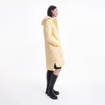 Pikowany płaszcz - Żółty