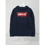 LEVIS KIDS Bluza z kapturem z nadrukiem z logo