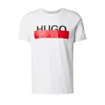 HUGO T-shirt z czystej bawełny z nadrukiem z logo