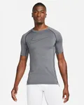 Męska koszulka z krótkim rękawem o przylegającym kroju Nike Pro Nike Pro Dri-FIT - Szary