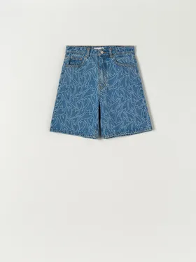 Szorty  jeansowe bermudy - Niebieski
