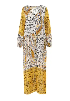 Biało-Żółta Sukienka Phelamia