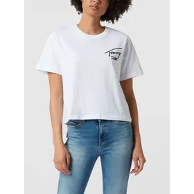 Tommy Jeans T-shirt z czystej bawełny o skróconym kroju