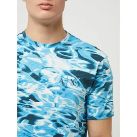 ARMANI EXCHANGE T-shirt o kroju regular fit ze wzorem na całej powierzchni