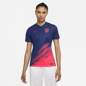 Damska koszulka piłkarska Nike Dri-FIT Atlético Madryt Stadium 2021/22 (wersja wyjazdowa) - Niebieski