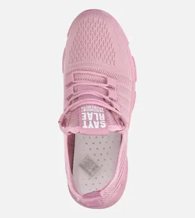 Różowe buty sportowe sznurowane Casu 1106
