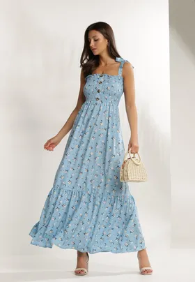 Niebieska Sukienka Elrinraya