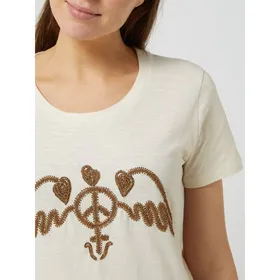 MOS MOSH T-shirt z haftem model ‘Royal’