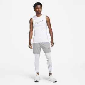 Męska koszulka bez rękawów o przylegającym kroju Nike Pro Dri-FIT - Biel
