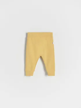 Bawełniane spodnie basic - Beżowy