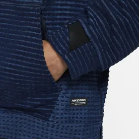 Męska dzianinowa bluza z kapturem Nike Pro Therma-FIT ADV - Niebieski