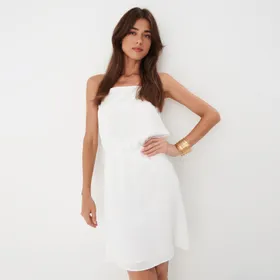 Letnia sukienka mini - Biały