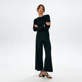 Spodnie loose high waist - Czarny
