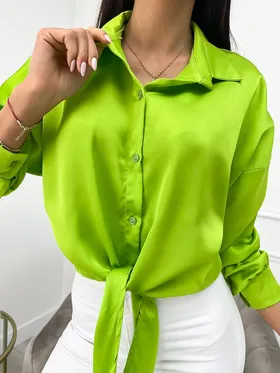 Zielona Koszula z Wiązaniem