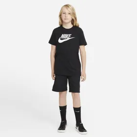 Bawełniany T-shirt dla dużych dzieci Nike Sportswear - Czerń