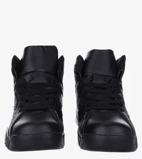 Czarne buty sportowe sznurowane Casu 201B/B