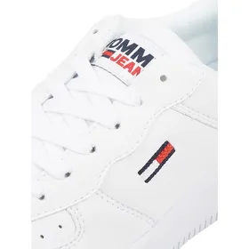 Tommy Jeans Sneakersy skórzane z perforacją