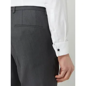 HUGO Spodnie do garnituru o kroju slim fit z żywej wełny model ‘Getlin’