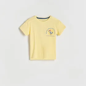 T-shirt z aplikacją - Żółty