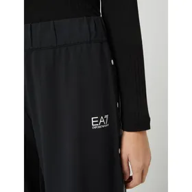 EA7 Emporio Armani Spodnie typu track pants z szerokimi nogawkami