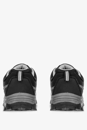Czarne buty trekkingowe sznurowane unisex softshell casu b2003-1