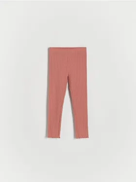 Spodnie typu legginsy, wykonane z bawełny. - miedziany