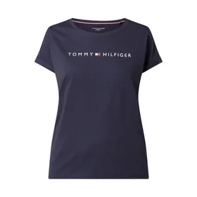 TOMMY HILFIGER T-shirt melanżowy z nadrukiem z logo