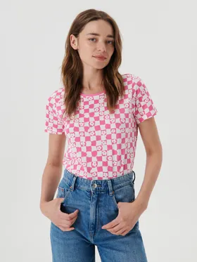 Koszulka ze wzorem - Różowy