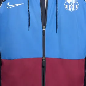 Męska kurtka piłkarska FC Barcelona AWF - Niebieski