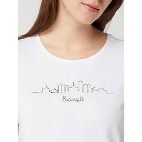 REVIEW T-shirt z haftem z motywem miasta