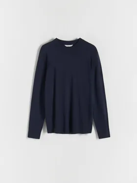 Sweter z wiskozą - Granatowy
