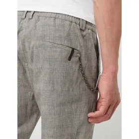 Cinque Spodnie do garnituru skrócone z dodatkiem lnu model ‘Cisand’