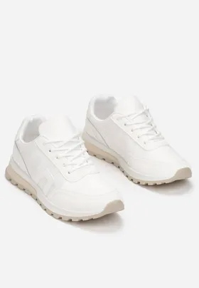 Białe Buty Sportowe Sznurowane Yerotte
