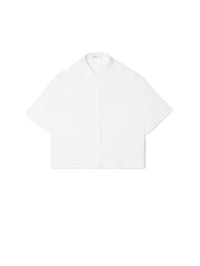 Biała koszula z krótkim rękawem