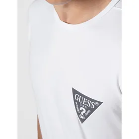 Guess T-shirt z odblaskowym nadrukiem z logo