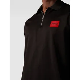 HUGO Koszulka polo z zamkiem błyskawicznym model ‘Deresom’