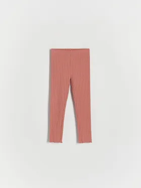 Spodnie typu legginsy, wykonane z bawełny. - miedziany