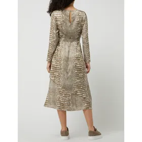 BOSS Sukienka midi z mieszanki wiskozy i jedwabiu model ‘Driella’