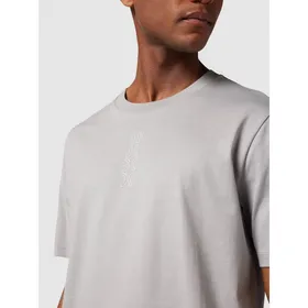HUGO T-shirt z bawełny z nadrukiem z logo model ‘Durned’