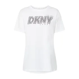 DKNY PERFORMANCE T-shirt z kamieniami stras