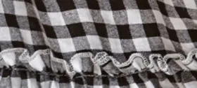 Spódnica midi z falbaną, w kratkę vichy