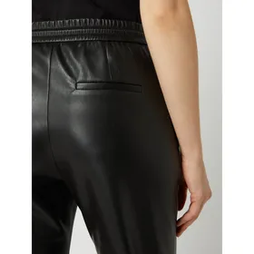 HUGO Luźne spodnie z imitacji skóry model ‘Hajula’