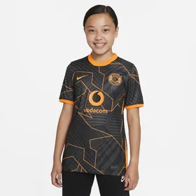 Koszulka piłkarska dla dużych dzieci Nike Dri-FIT Kaizer Chiefs FC Stadium 2021/22 (wersja wyjazdowa) - Czerń